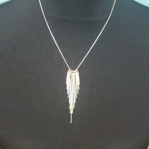Drop Tassel Sterling Silver Necklace